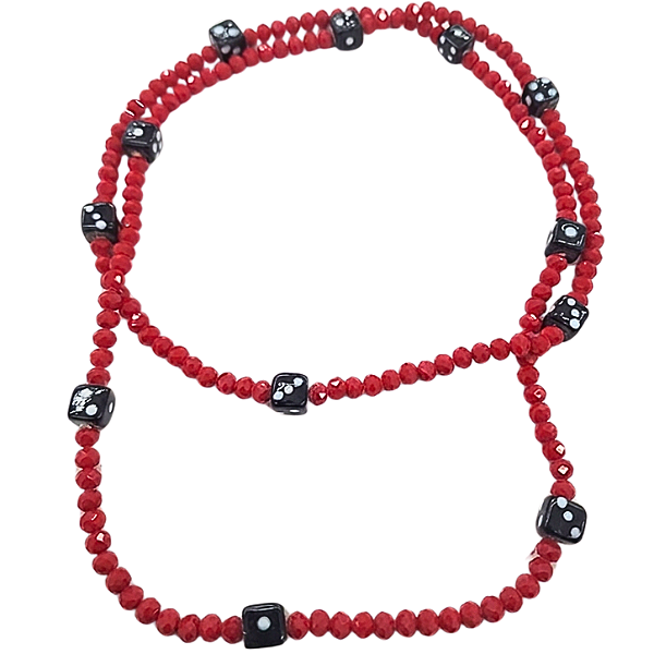 Fio de Cristal Vermelho com Firmas de Dados