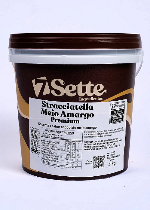 Stracciatella Meio Amargo Premium 4kg