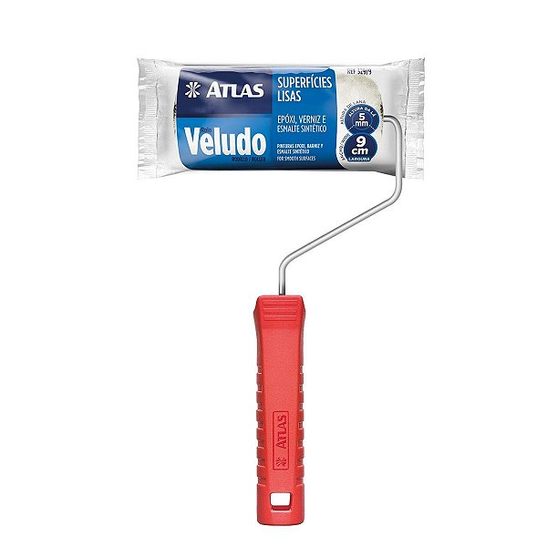 Rolo de Veludo 9cm Lã Natural 5mm Fino Acabamento 329/9 - Atlas