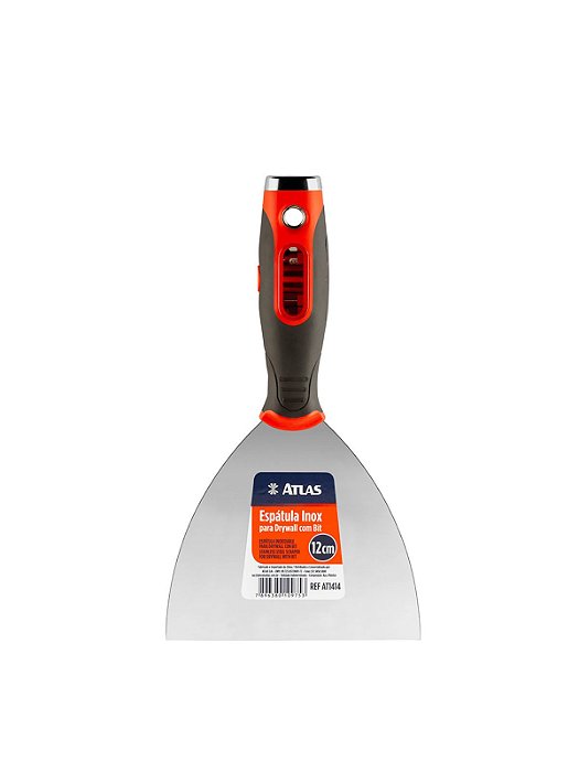 Espátula Aço Inox 12Cm Cabo Emborrachado Com 4 Bits AT1414 - Atlas