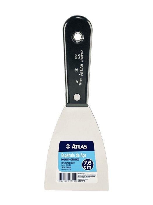 Espatula Para Pintura Aço Cromado 7.6Cm 6255/12 - Atlas