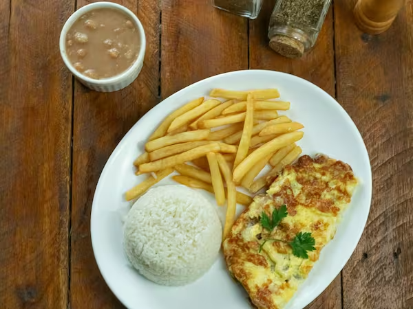 Omelete de Legumes individual.