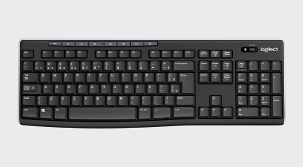 TECLADO SEM FIO LOGITECH K270 COM RERCEPTOR UNIFICADOR
