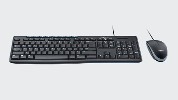 KIT TECLADO E MOUSE USB MK200 CINZA LOGITECH