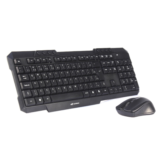 KIT TECLADO + MOUSE SEM FIO K-W10BK C3TECH
