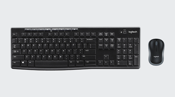 KIT TECLADO + MOUSE SEM FIO MK270 LOGITECH