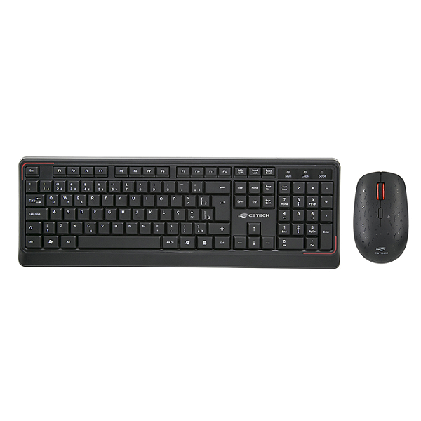 KIT TECLADO + MOUSE SEM FIO K-W70BK PRETO C3TECH