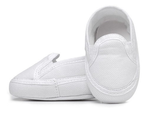 Sapatinho Bebê Batizado Menino Branco Macio Leve Confort