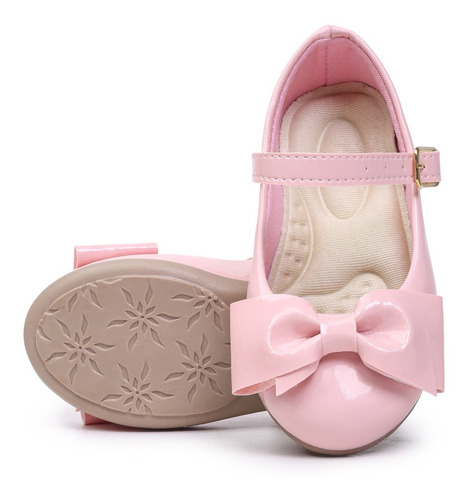 Sapatilha Infantil Menina Boneca Bebê Branca Macia Confort