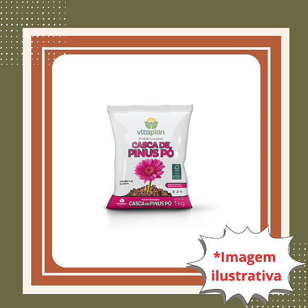 Casca de Pinus em Pó 1kg Vitaplan – Substrato Natural para Plantas