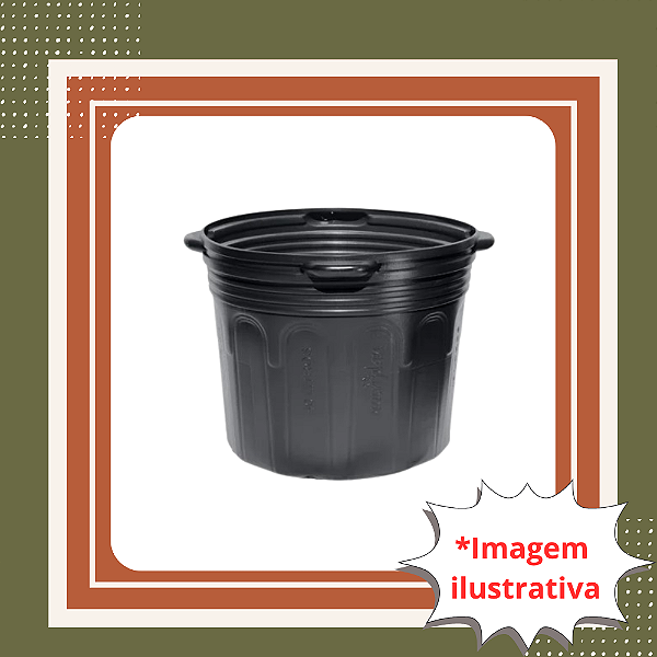 Vaso Embalagem para Muda com Alça Preto 40 Litros Resistente