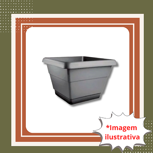 Vaso Floreira Preto 20,9 Litros Sem Prato para Plantas