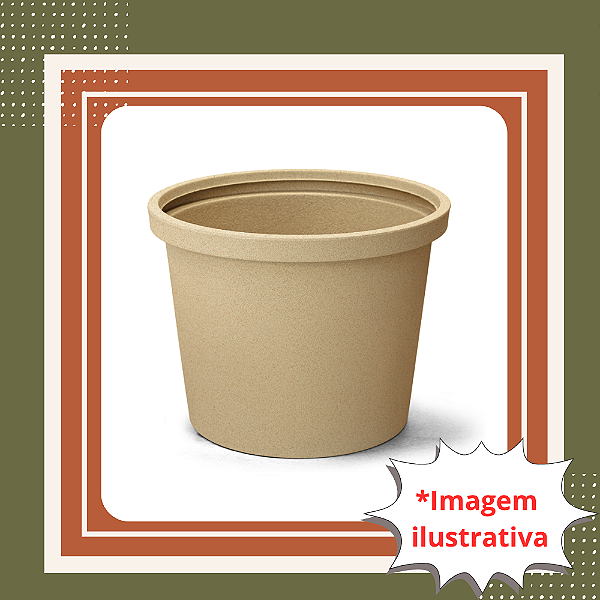 Vaso Redondo Hércules – Cor Cimento | 100 litros