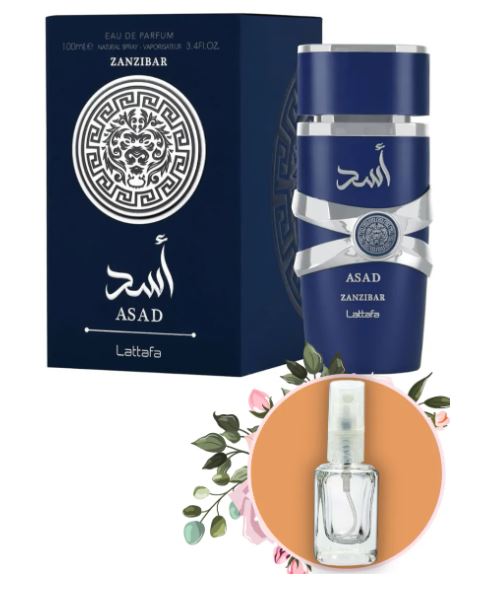 Decant Perfume Árabe Masculino Asad Zanzibar Lattafa Eau de Parfum 5 ml