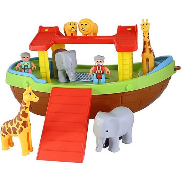 BRINQUEDO EDUCATIVO BARCO ARCA DE NOE C/BONECOS  - MARAL