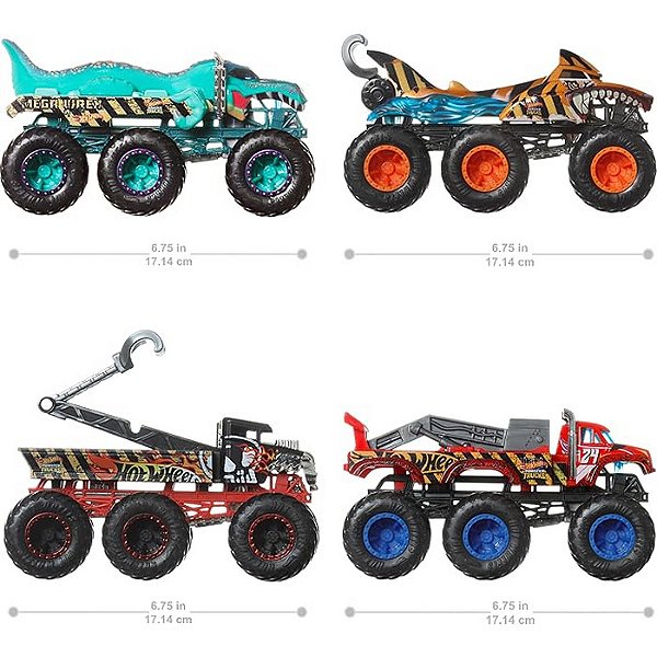 HOT WHEELS MONSTER TRUCKS CAMINHOES DE REBOQUE 1:64 SORTIMENTO - MATTEL