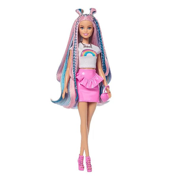 BARBIE FASHIONISTA PINTA E DECORA O CABELO - MATTEL