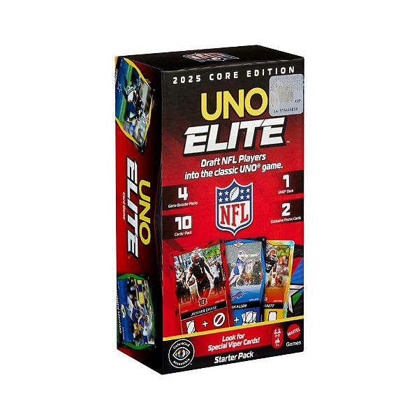 JOGO DE CARTAS UNO ELITE NFL STARTER  - MATTEL