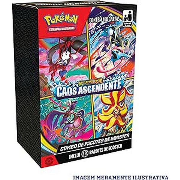 POKEMON TCG COMBO DE 18 BOOSTER - CAOS ASCENDENTE  - COPAG