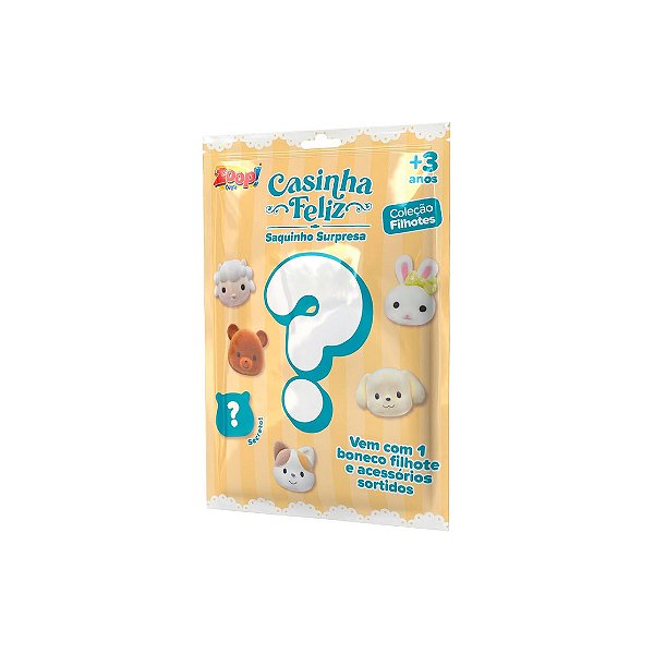 CASINHA FELIZ SAQUINHO SURPRESA FILHOTES - ZOOP TOYS