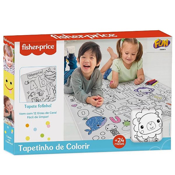 FISHER PRICE TAPETE PARA COLORIR COM GIZ DE CERA - FUN