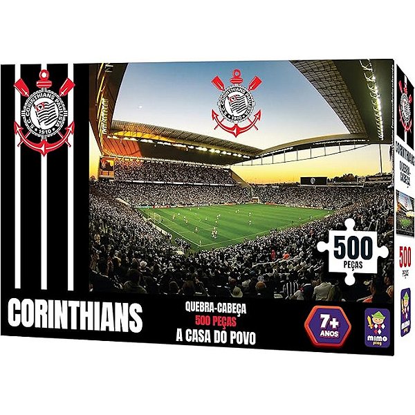 QUEBRA CABEÇA CORINTHIANS - ARENA CORINTHIANS 500 PEÇAS - MIMO TOYS