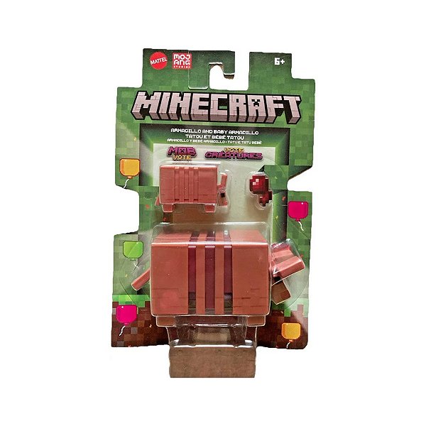 MINECRAFT FIGURA TATU ARMADILLO AND BABY - MATTEL