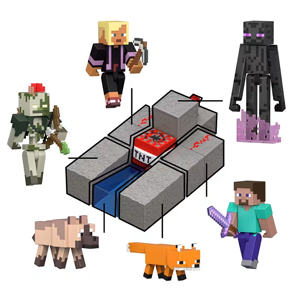 MINECRAFT FIGURAS REDSTONE CHARGED - MATTEL