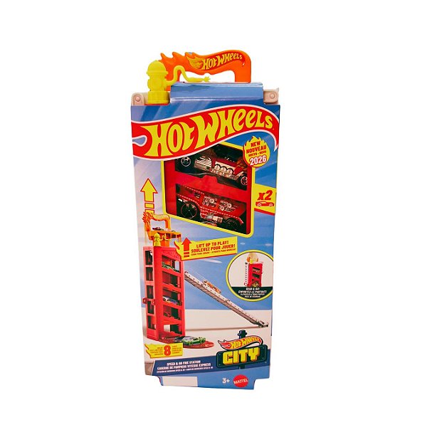 HOT WHEELS CITY PISTA GARAGEM PORTATIL VERMELHA - MATTEL