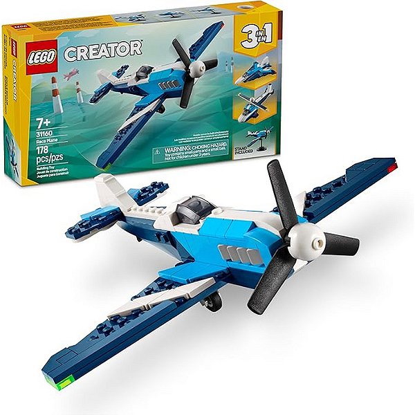 LEGO 3 EM 1 AERONAVE COM AVIAO E HELICOPTERO