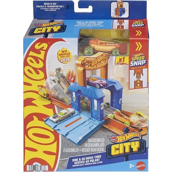 HOT WHEELS CITY PISTA DRIVE-THRU DO HOT DOG - MATTEL