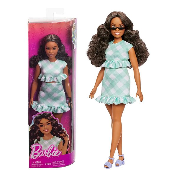 BARBIE FASHIONISTAS VESTIDO XADREZ VERDE - MATTEL