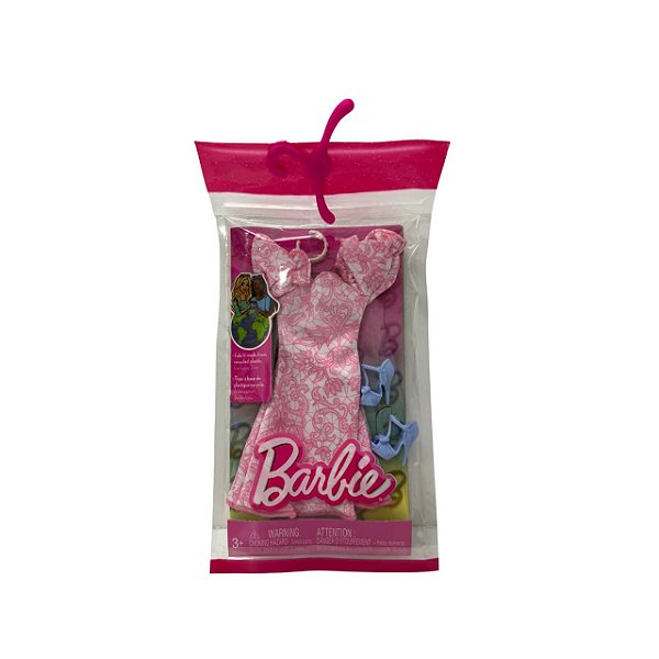 BARBIE ROUPAS FASHION INDIVIDUAIS VESTIDO ROSA - MATTEL