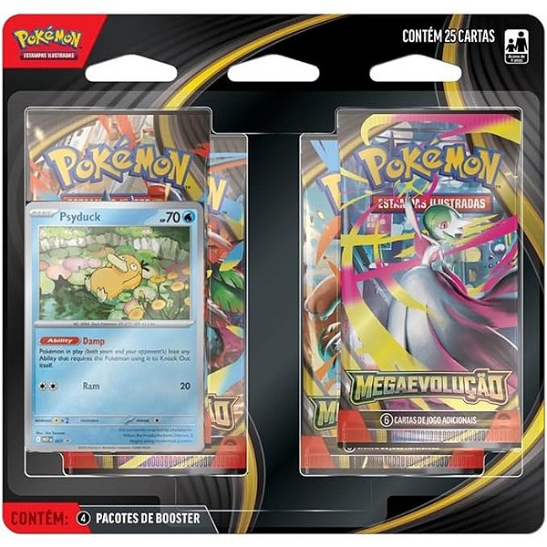 POKEMON ME01 BLISTER QUADRUPLO MEGA EVOLUCAO PSYDUCK E GOLDUCK - COPAG