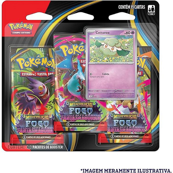 POKEMON ME02 BLISTER TRIPLO FANTASMAGORICO COTTONEE E WHIMSICOTT - COPAG