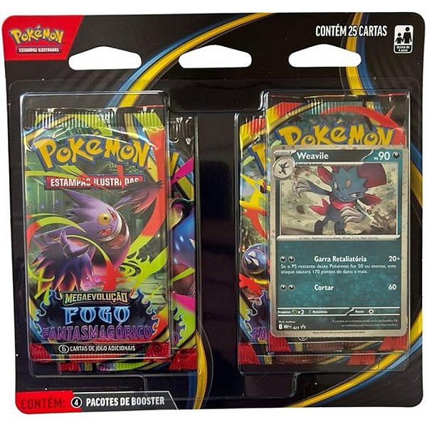 POKEMON ME02 BLISTER QUADRUPLO FANTASMAGORICO SNEASEL E WEAVILE - COPAG