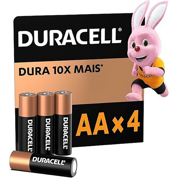 PILHA ALCALINA PEQUENA AA 4X - DURACELL