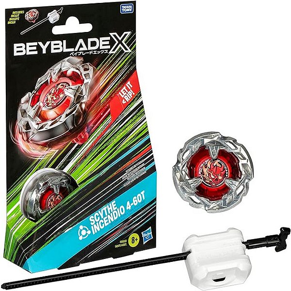 BEYBLADE X PIÃO SCYTHE INCENDIO - HASBRO