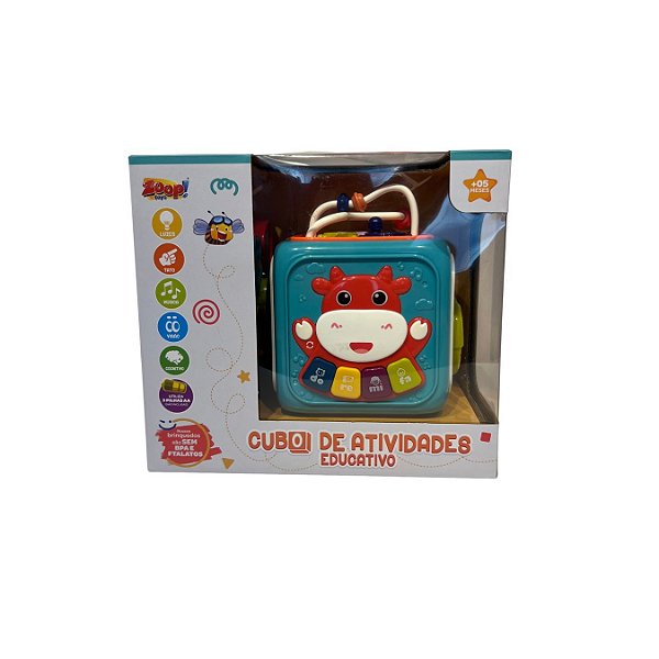 CUBO DE ATIVIDADES EDUCATIVO - ZOOP TOYS