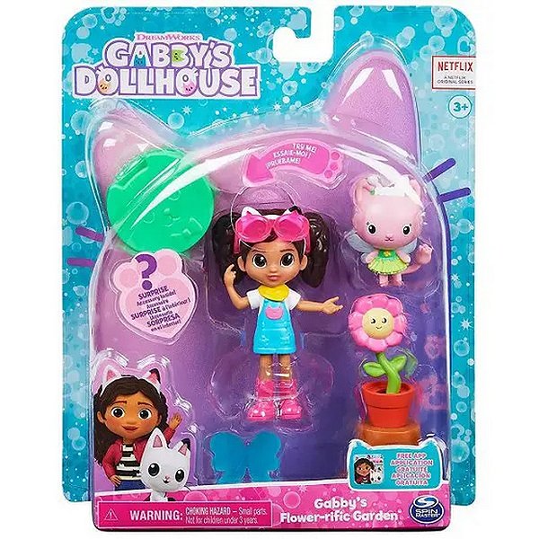 CONJUNTO COM BONECA JARDIM PLANTÁSTICO DA GABBY - GABBYS DOLLHOUSE - SUNNY