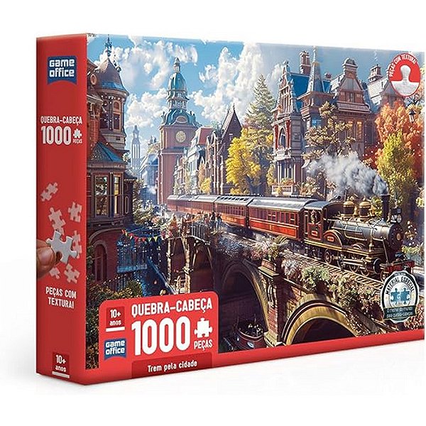 QUEBRA-CABEÇA 1000 PC - TREM PELA CIDADE - TOYSTER