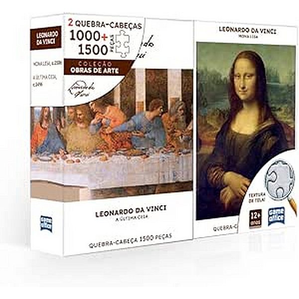 QUEBRA-CABEÇA LEONARDO DA VINCI - MONALISA E A ULTIMA CEIA - TOYSTER