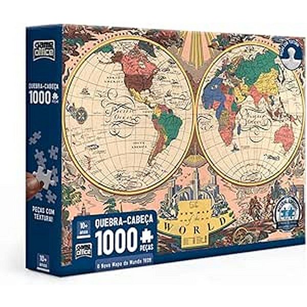 QUEBRA-CABEÇA 1000 PC - O NOVO MAPA DO MUNDO 1928 - TOYSTER