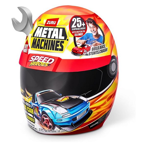 CAPACETE METAL MACHINES SPEED HERO SURPRESA 20 PEÇAS - CANDIDE