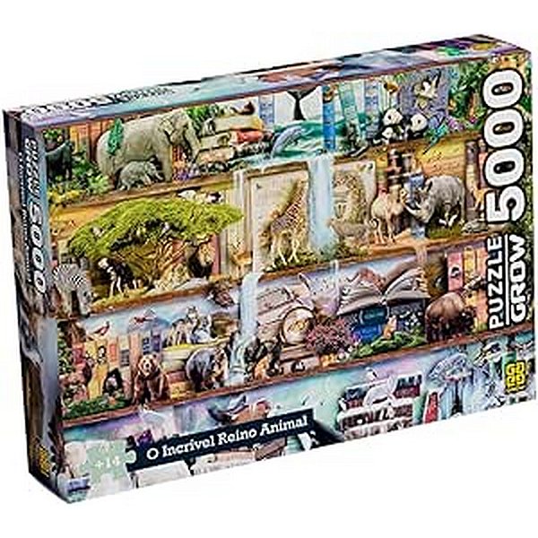 QUEBRA-CABEÇA 5000 PCS - O INCRIVEL REINO ANIMAL - GROW
