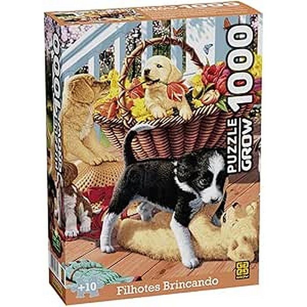 QUEBRA-CABEÇA 1000 PCS - FILHOTES BRINCANDO - GROW