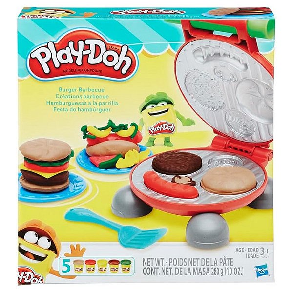 PLAY DOH CONJUNTO DE MASSINHA FESTA DO HAMBURGUER - HASBRO