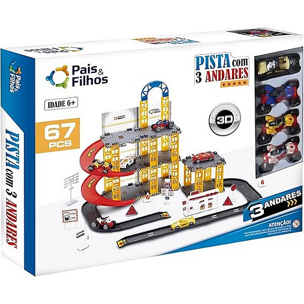 PISTA GARAGEM COM  3 ANDARES - PAIS E FILHOS