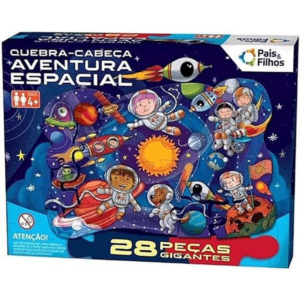 QUEBRA-CABEÇA 28 PÇS GIGANTE - AVENTURA ESPACIAL - PAIS E FILHOS