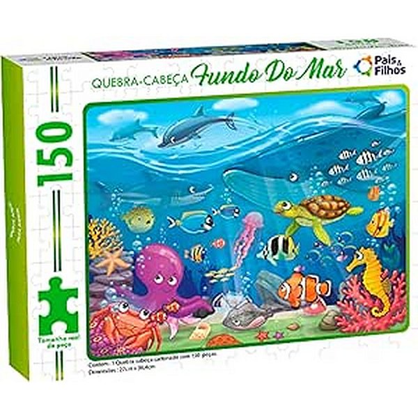 QUEBRA-CABEÇA 150 PÇS - FUNDO DO MAR- PAIS E FILHOS